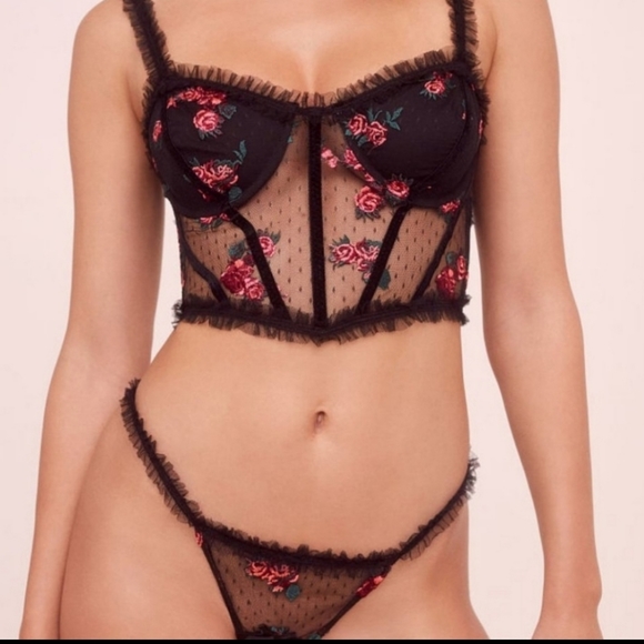 For Love And Lemons Other - For Love and Lemons Rosebud Bustier & Thong NWT